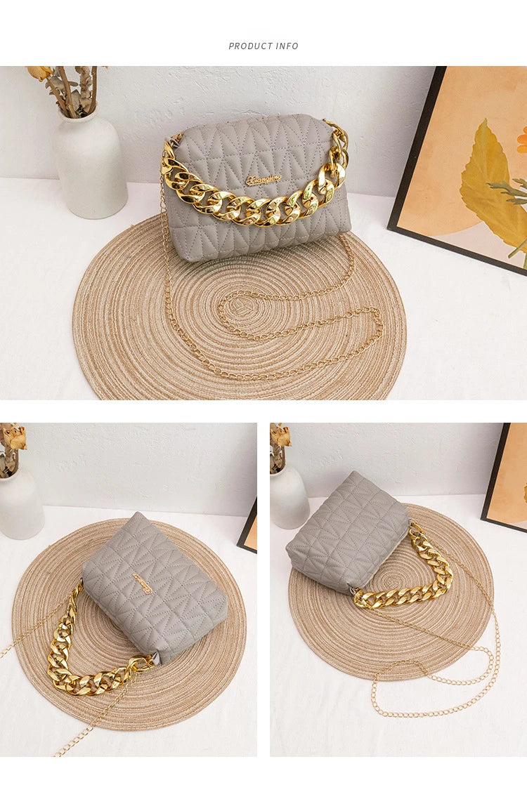 Ladies' One-Shoulder Messenger Bag | Rhombus Bag & Small Square Handbag Luxegan