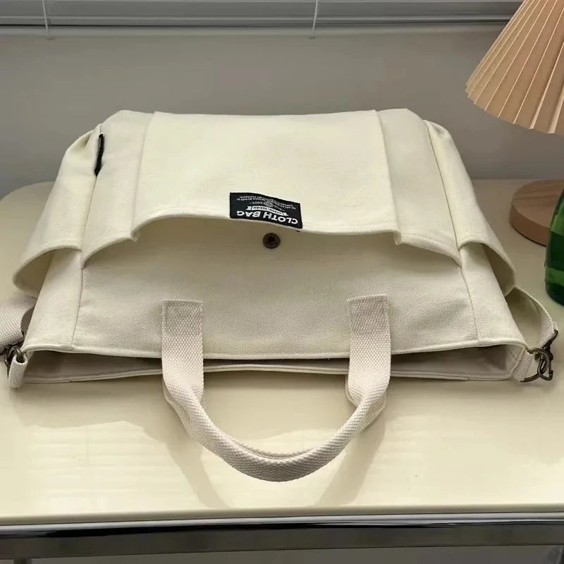 Canvas Casual Tote | Large Capacity Urban Minimalist Commuter Shoulder Bag Luxegan