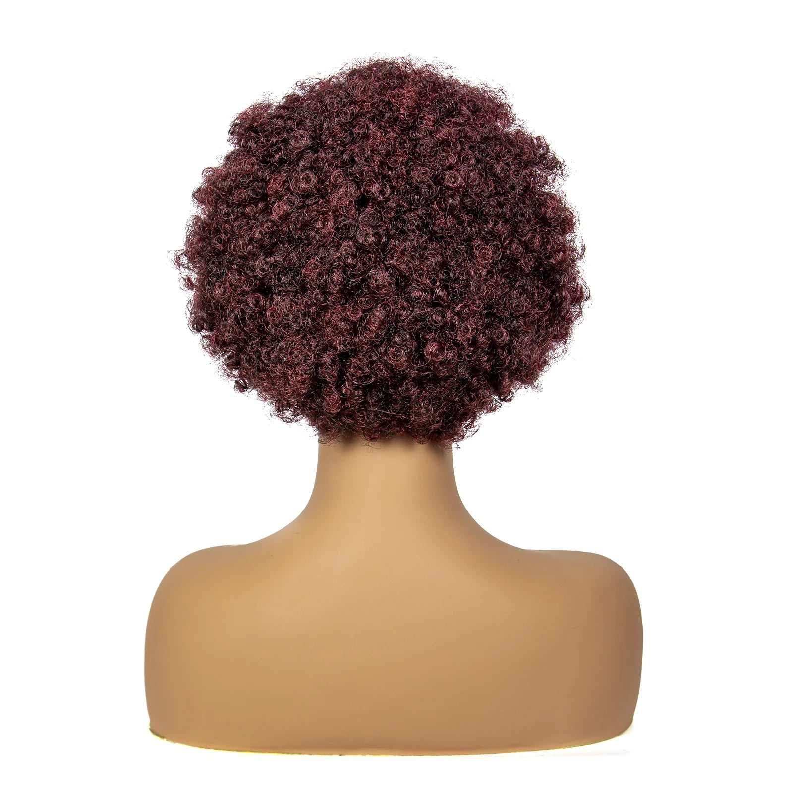 Burgundy Afro Curly Braids Bob Wig | 13x6 Lace | Baby Hair | Bouncy Curls Luxegan