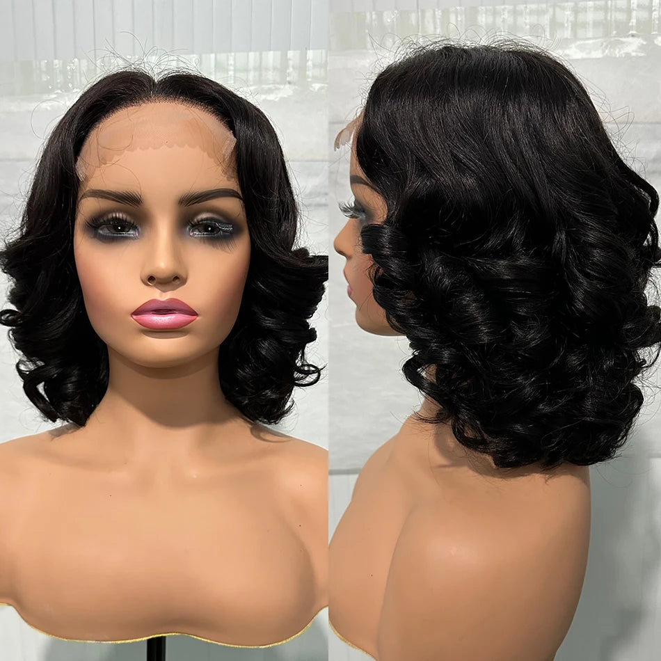 100% Human Hair | Highlight | Vietnamese | Bob | Bouncy | Loose | Curly | HD Lace Closure | Glueless Wigs | Human Hair | Ready To Wear Luxegan
