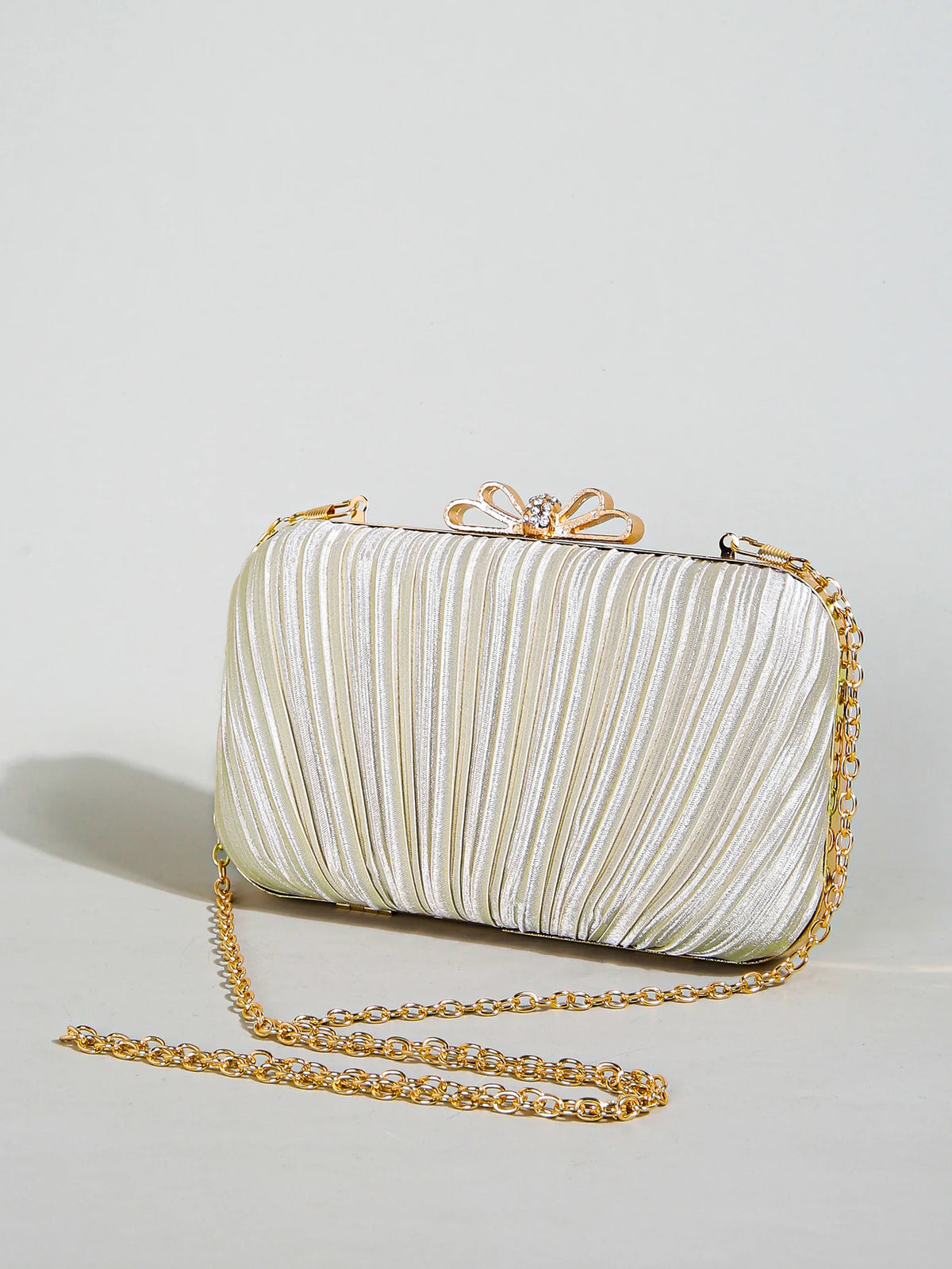 Elegant Rhinestone Bowknot Novelty Clutch Purse | Bride & Bridesmaid Handbag | Elegant Evening Bag for Women's Club & Party Luxegan