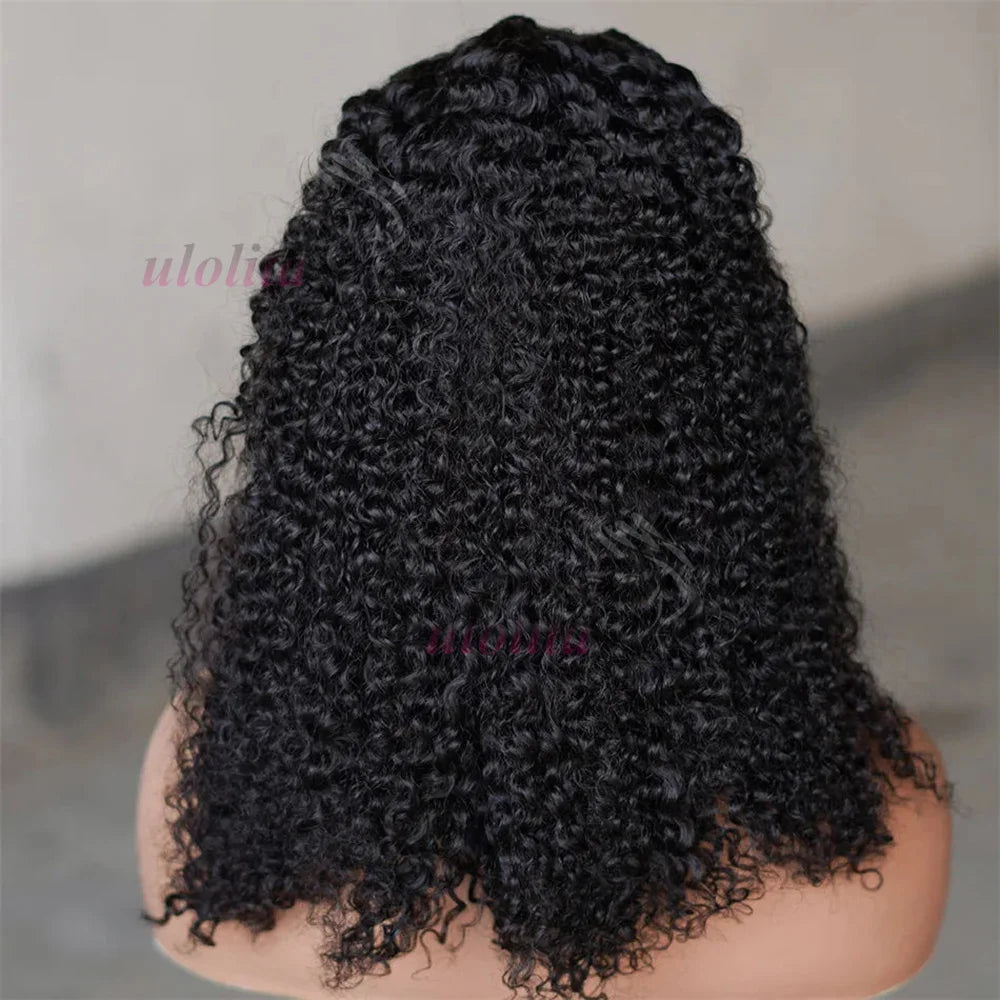 13x4 Human Hair Deep Curl Locs Wig | Knotless Braided Bob | 210 Density | Remy Mongolian Hair Luxegan