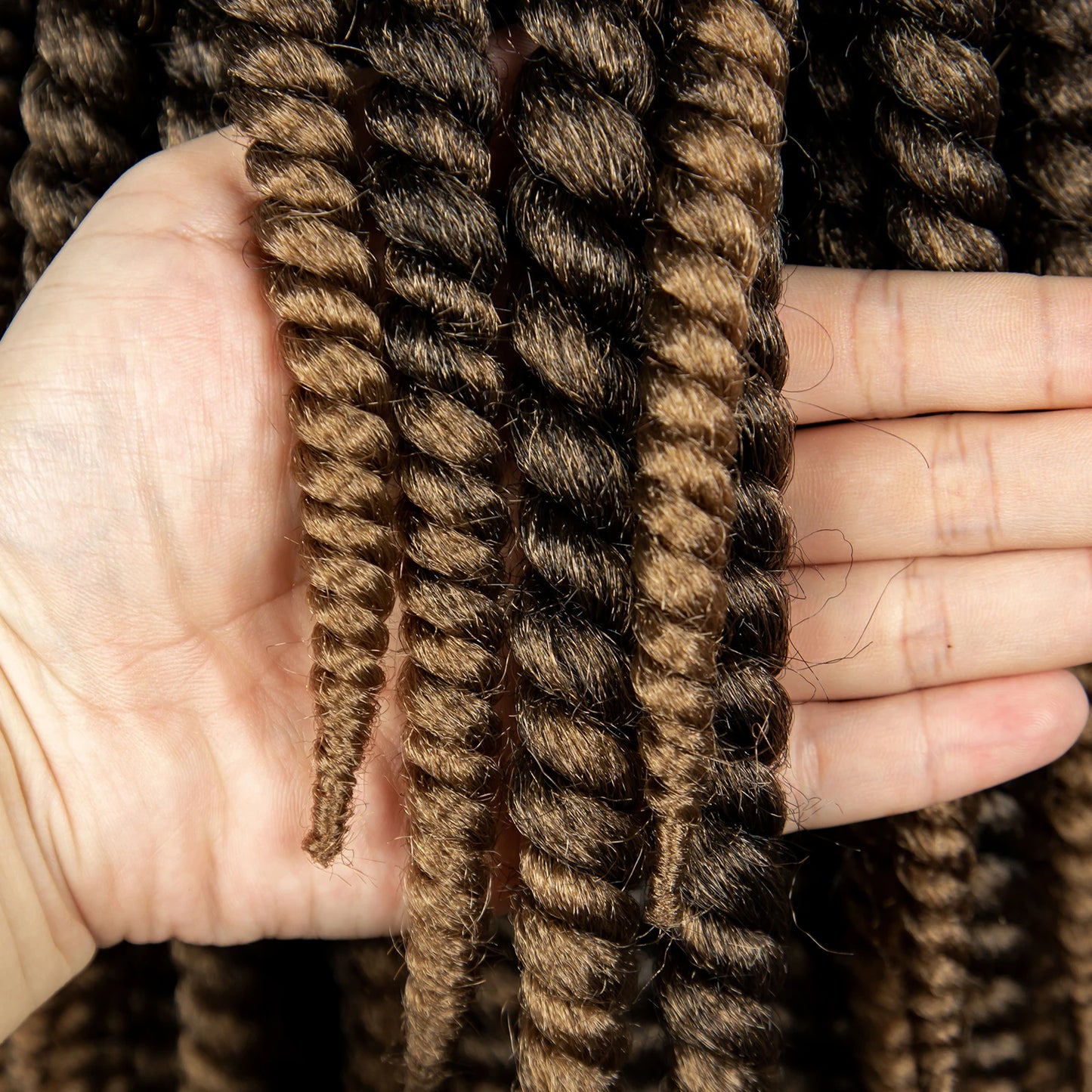 16" Twist Knotless Braids Wig | HD Full Lace | Baby Hair | Natural Look Luxegan