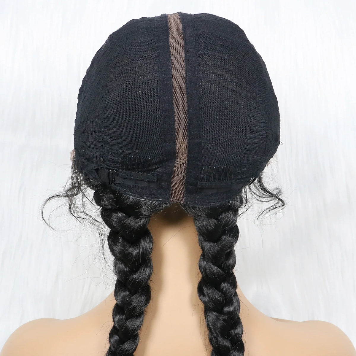 24" Dutch Cornrow Box Braid Wig | Lace Front Synthetic Wig with Baby Hair | Afro Wig for Black Women | High-Temp Fiber Luxegan