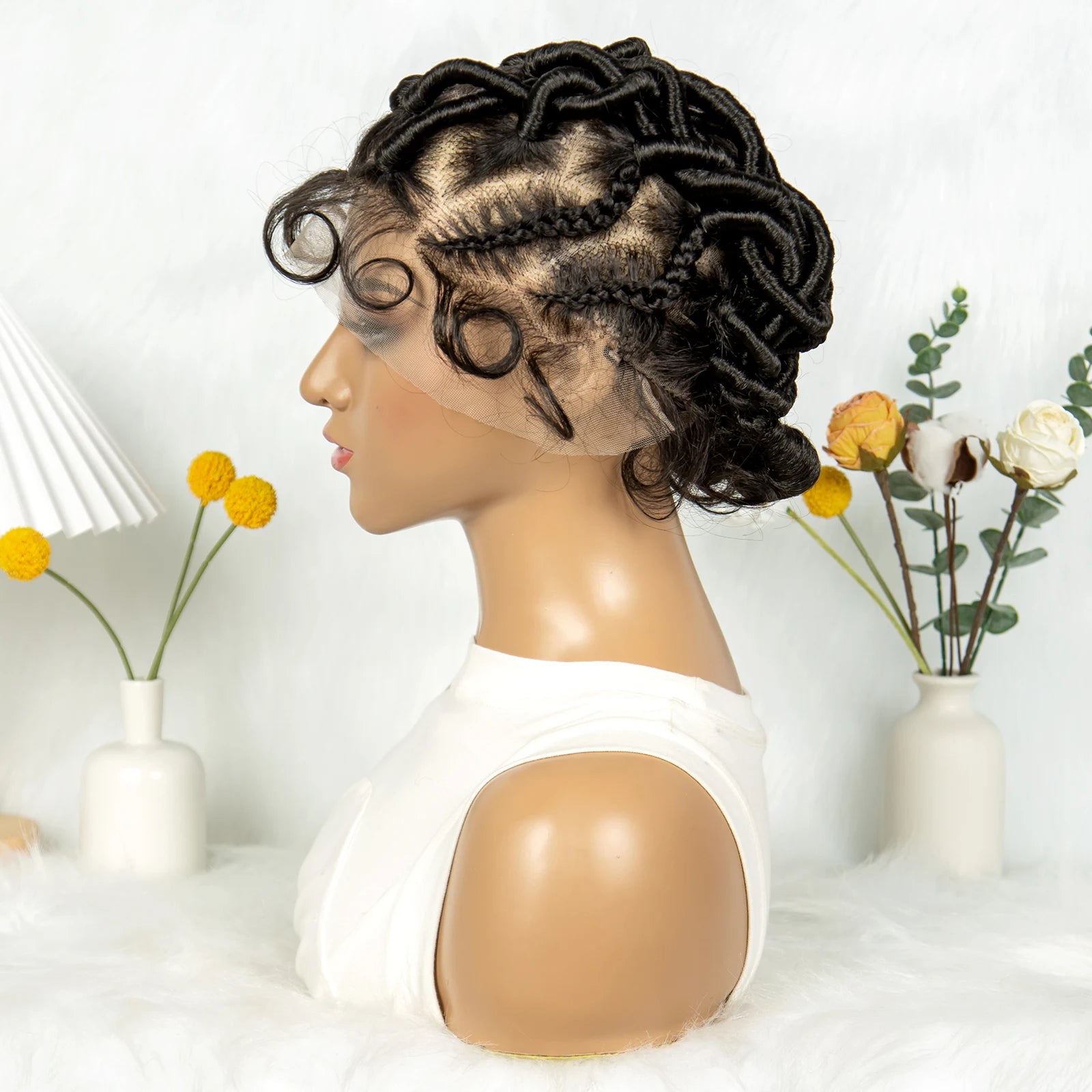 KIMA Knotless Cornrow Braids Wig | Full Lace Locs & Twists Luxegan
