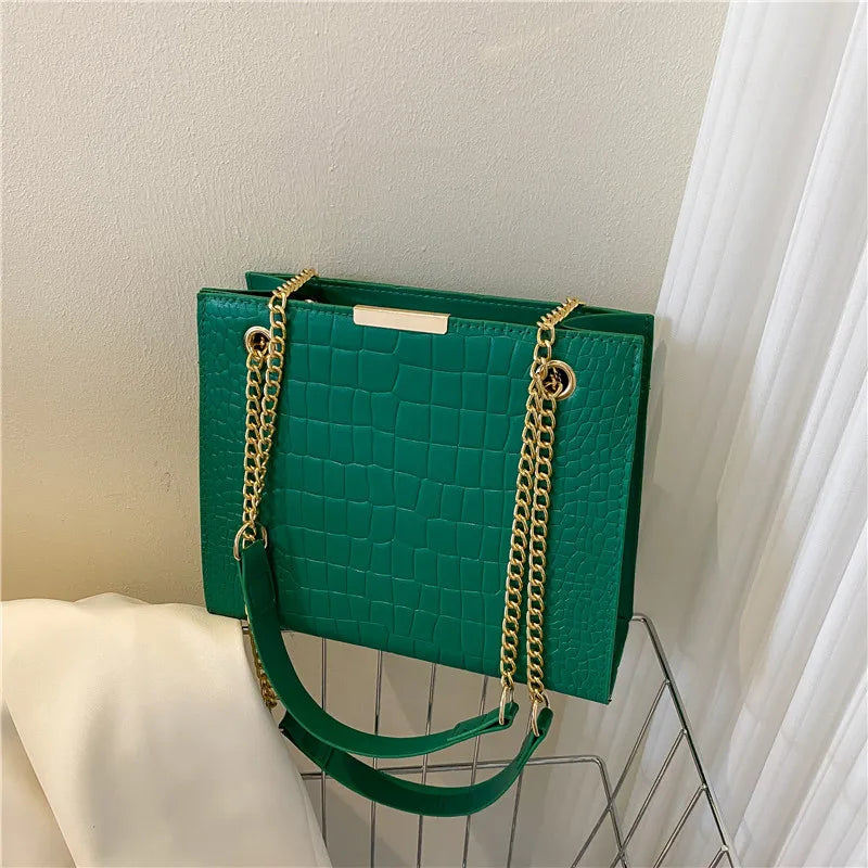 Fashion Luxury Crossbody Bag for Women | New Trendy Designer Shoulder Bag | Sophisticated Solid Color Leisure Messenger | Elegant PU Leather Square Handbag with Versatile Dual Straps Luxegan