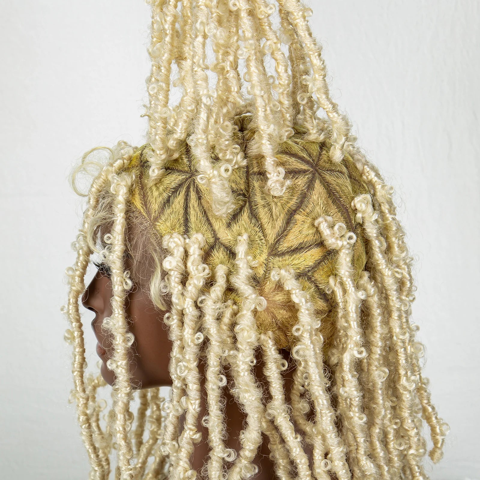 613 Blonde Butterfly Locs Braids Wig | Knotless Crochet | Full Lace Luxegan