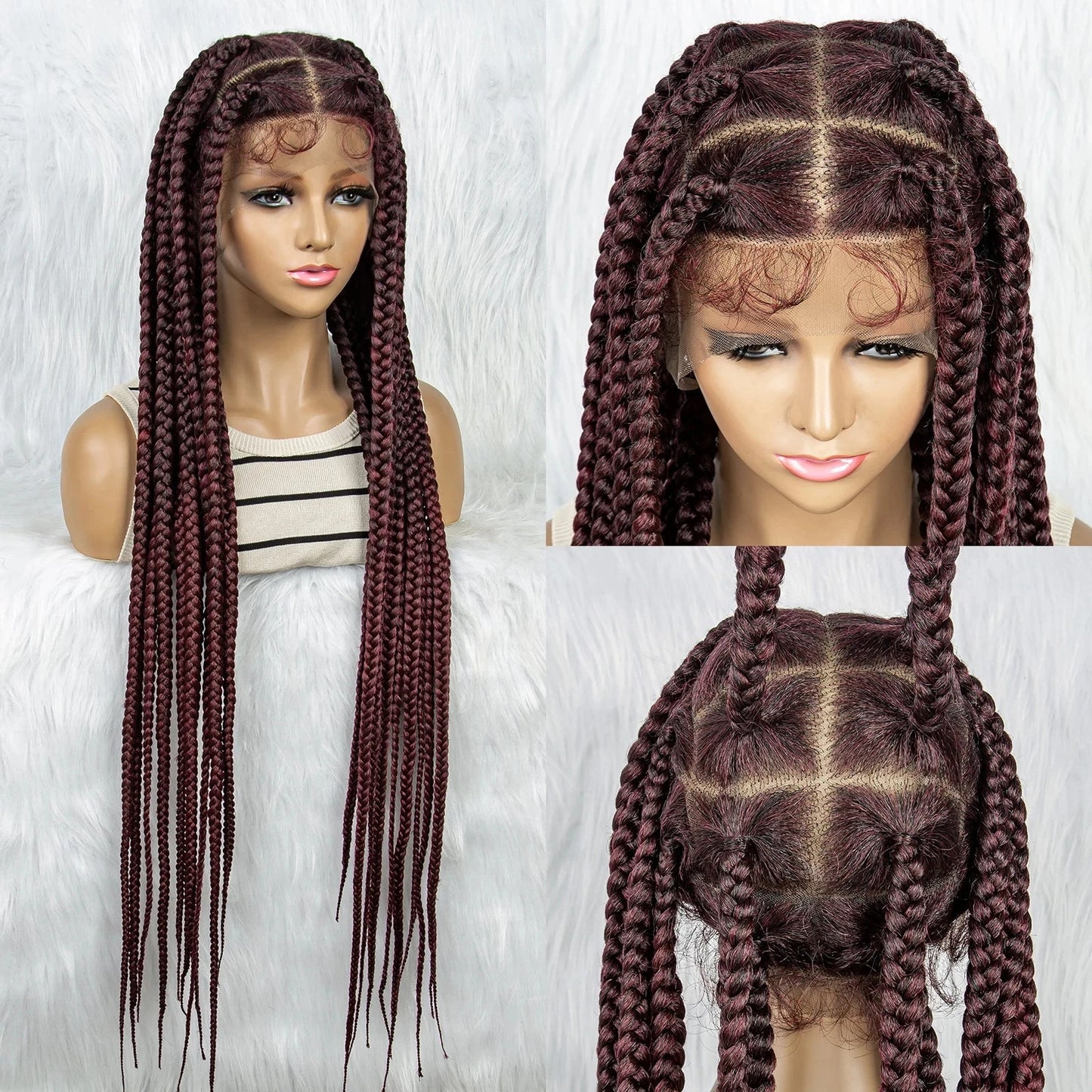 HD Lace Knotless Square Box Braids Wig | Full Lace | Baby Hair | Black Women Luxegan