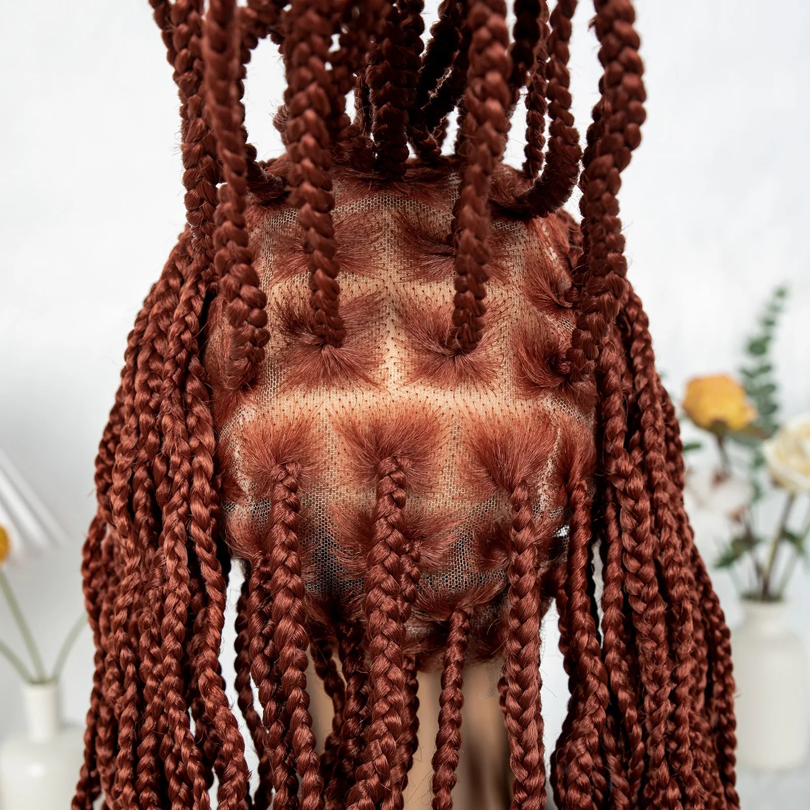 Crochet Box Braids Full Lace Wig with Pre-Plucked Hairline Luxegan