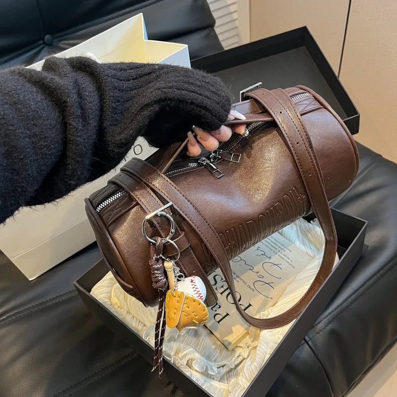 Multifunctional Cylinder Shaped Shoulder Bags | Winter Designer Handbags & Luxury Crossbody Bag Luxegan