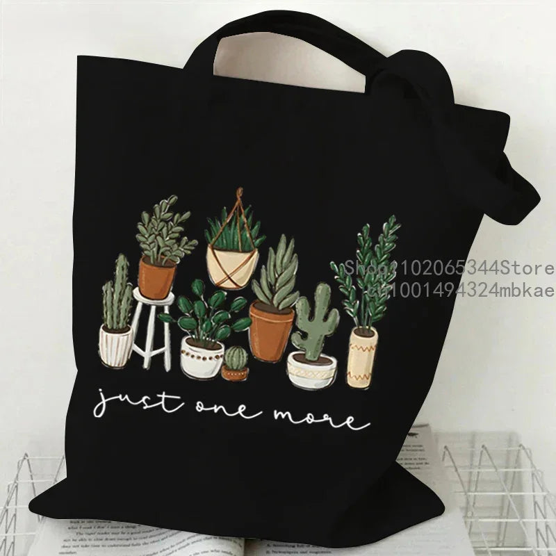 Soft Canvas Floral Cartoon Tote | Unisex Garden Print Shoulder Bag Luxegan