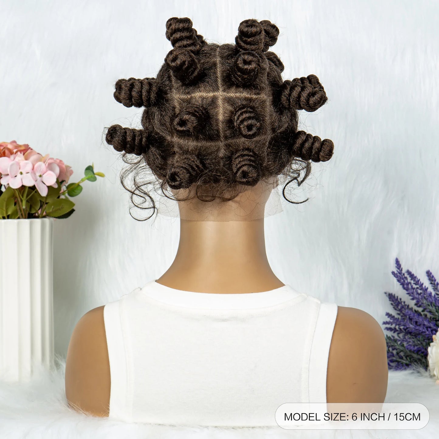 Knotless Braids Wig with Twist Buns | Full Lace African Braiding Hair Luxegan
