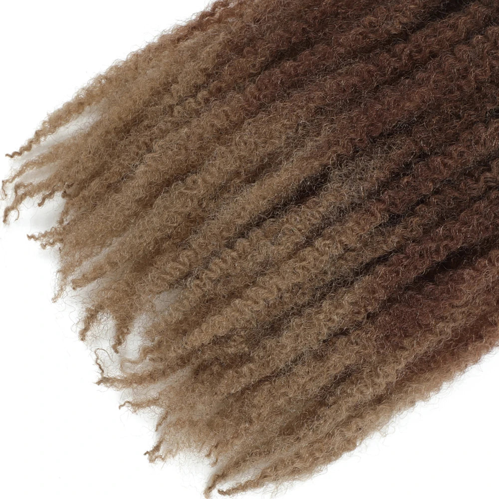 18" Marley Twist Braiding Hair | Crochet Braids | Afro Twist Kinky Hair Extensions | Ombre Colors | 30 Strands/Pack