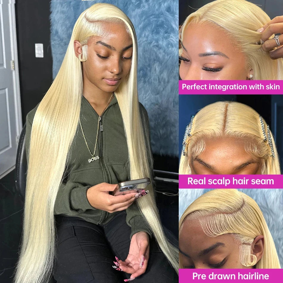 613 Blonde HD Lace Frontal Wig 13x4/13x6 Straight Human Hair Wigs Brazilian Remy