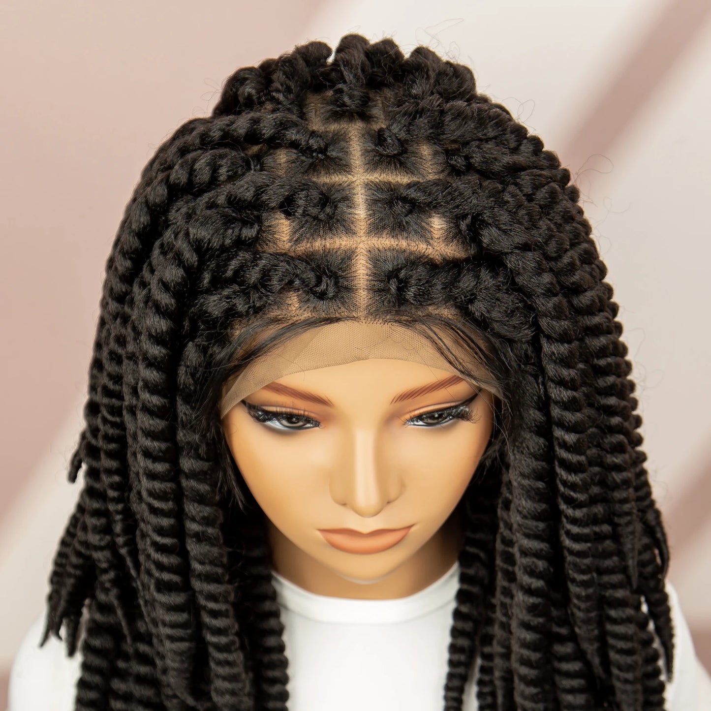 Twisted Braided Wig | Bob Twist Crochet Wig | Full Lace Braided Wig for Black Women | Kanekalon Hair