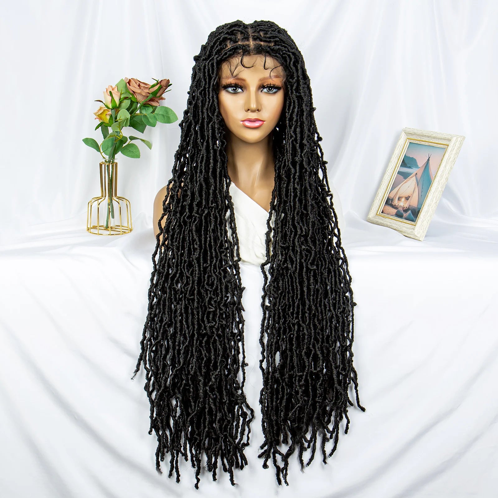 Faux Locs & Dreadlocks Braided Wig | Full Lace Front | Baby Hair | African Inspired Luxegan