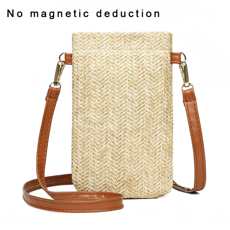 Straw Beach Bag | Bohemian Style Tassel Mini Crossbody Luxegan