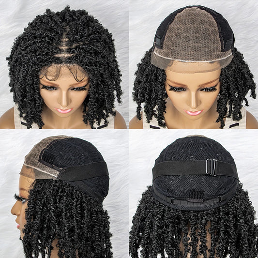 14 Inch Box Braids Wig | 9x6 Lace Frontal | Curly Ends