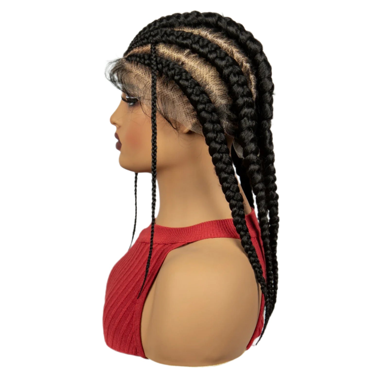 18" Natural Braided Wig | Full Lace | Baby Hair | Everyday Style Luxegan