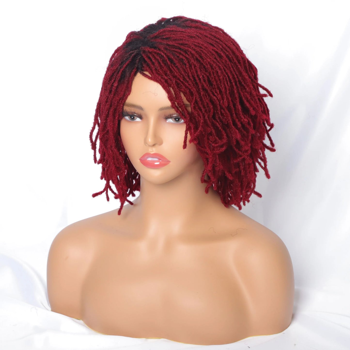 10" Braided Bob Wig | Afro Dreadlock Wig | Curly Ends | Synthetic Crochet Wig | Cosplay