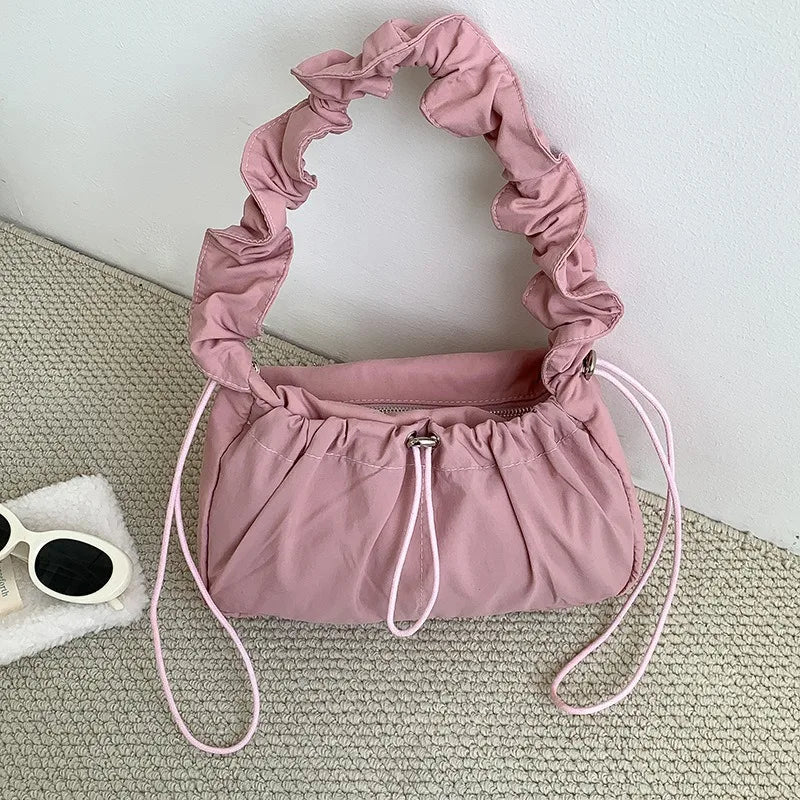 Simple Fashion Fold Shoulder Bag | Vintage Casual Designer Underarm Crossbody Bag Women | New Luxury Handbags High Quality Luxegan