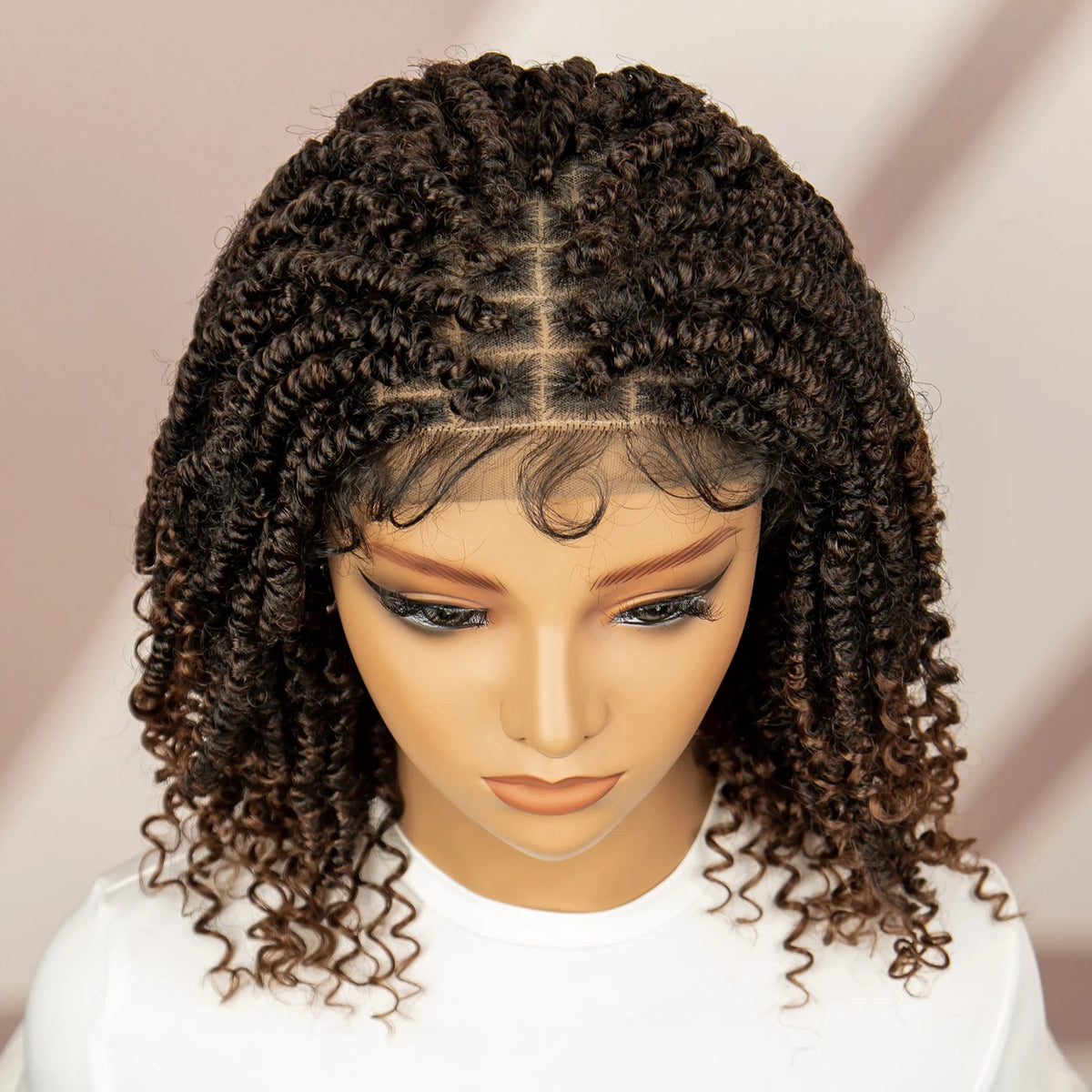 Dreadlocks Braided Wigs Lace Front Braided Wigs Short Box Braided Wigs for Women with Baby Hair Ombre Lace Braids Wigs Luxegan