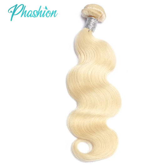 Phashion 36 38 40 Inch 1/3/4 613 Blonde Body Wave Human Hair Bundles 100% Brazilian Remy Weave Extensions For Women Can Be Dyed