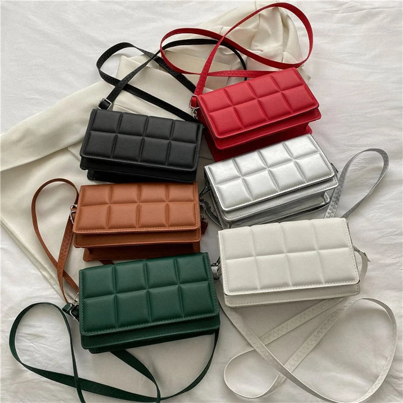 New Designer Small Messenger Handbag | Fashion Trend PU Leather Crossbody Bag for Women | Minimalist Single-Shoulder Travel Purse | Elegant Flap Style Female Handbag Luxegan