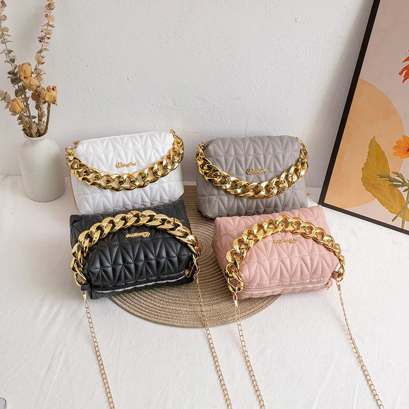 Ladies' One-Shoulder Messenger Bag | Rhombus Bag & Small Square Handbag Luxegan