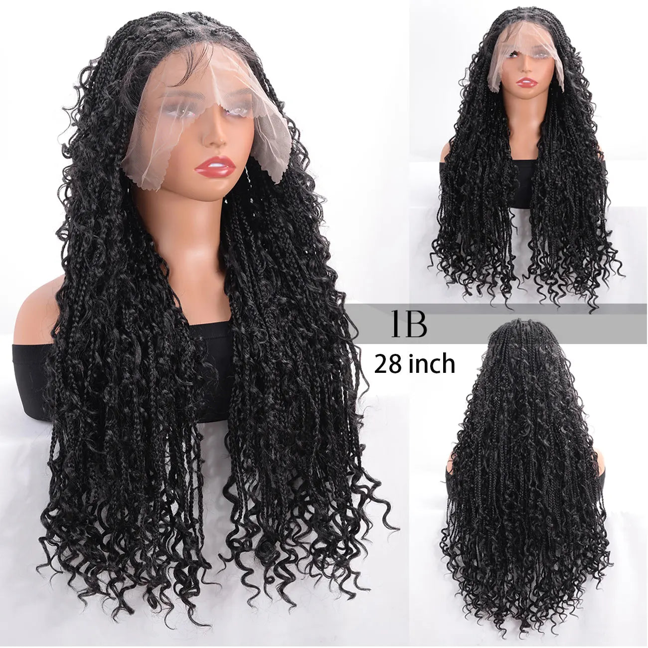 Bohemian Box Braids Full Lace Wig | Knotless | Twist Braids | Synthetic Lace Front