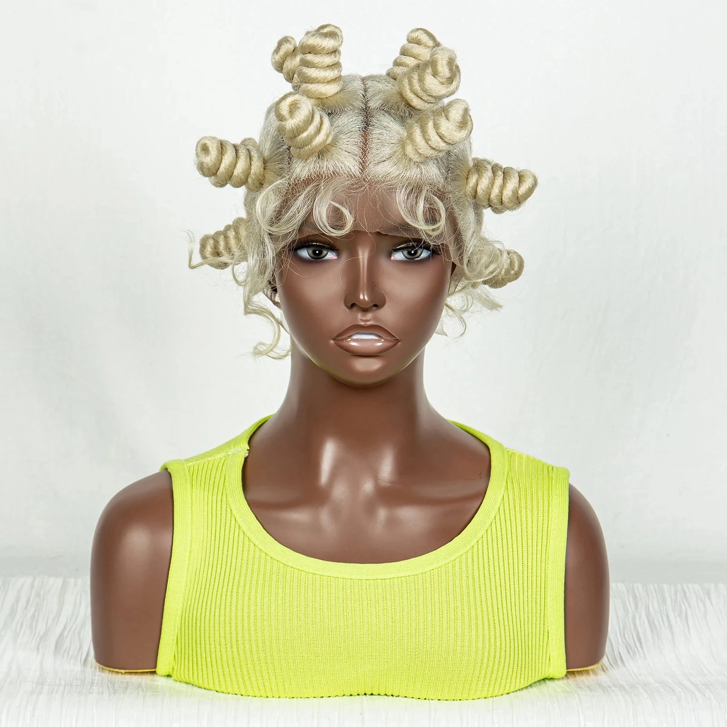 613 Blonde Handmade Bantu Knotless Braids Wig | Full Lace Frontal Luxegan