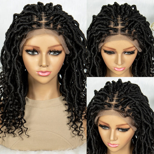 Lightweight Cornrow Braids Wig with Curly Ends | Lace Front Luxegan
