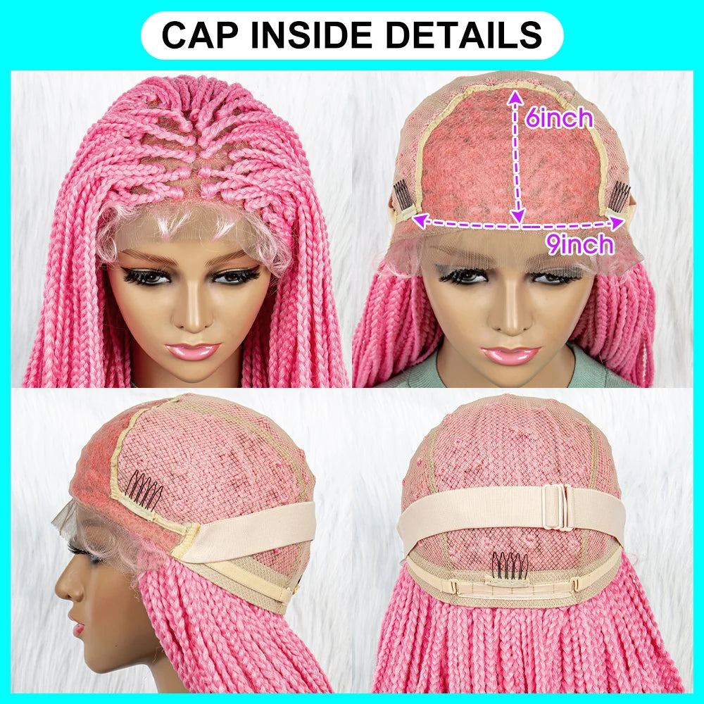 New HD Curly Goddess Box Braids Wig | Transparent Full Lace Luxegan