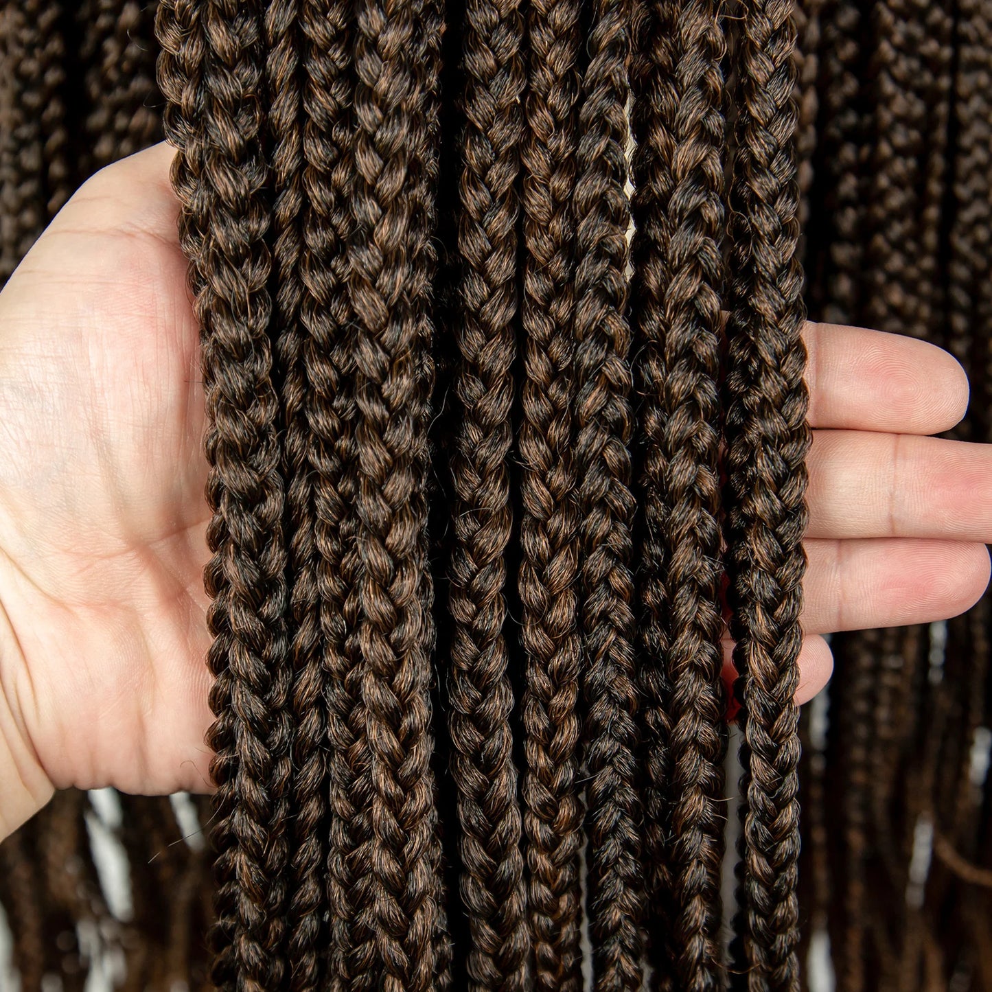 36" Ombre Knotless Braids Wig | 1B/27 | 9x6 Lace Front | Baby Hair Luxegan