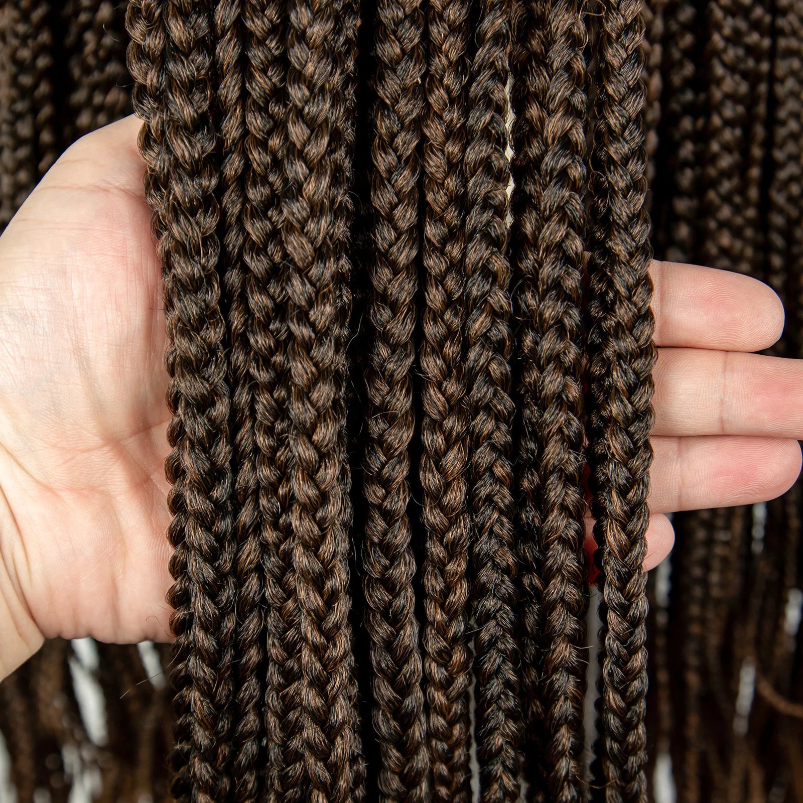 36" Ombre Knotless Braids Wig | 1B/27 | 9x6 Lace Front | Baby Hair Luxegan