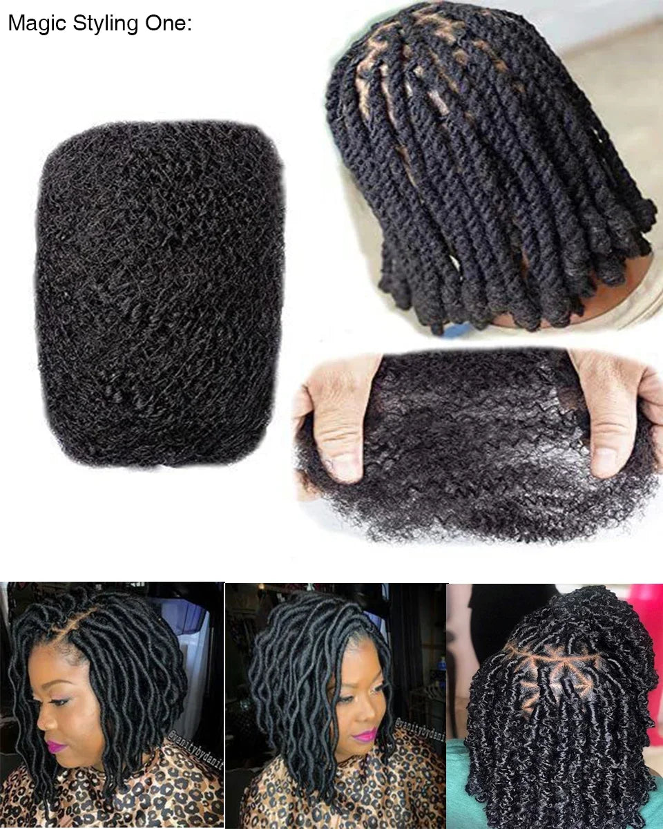 QVR Afro Kinky Curly Bulk Human Hair | No Attachment | Remy Hair | Natural Color | Dreadlock & Braiding Hair