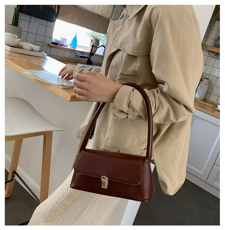 Luxury Brand Crossbody Bags for Women | Fashion Design Underarm & Woman Shoulder Bag (Female Handbag & Purses, Solid Color) Luxegan