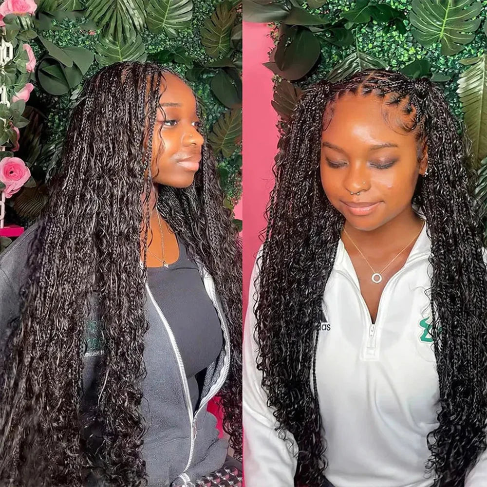 Deep Wave Human Hair Bulk | Boho Braids & Extensions | 100% Brazilian Remy | Natural Black Luxegan