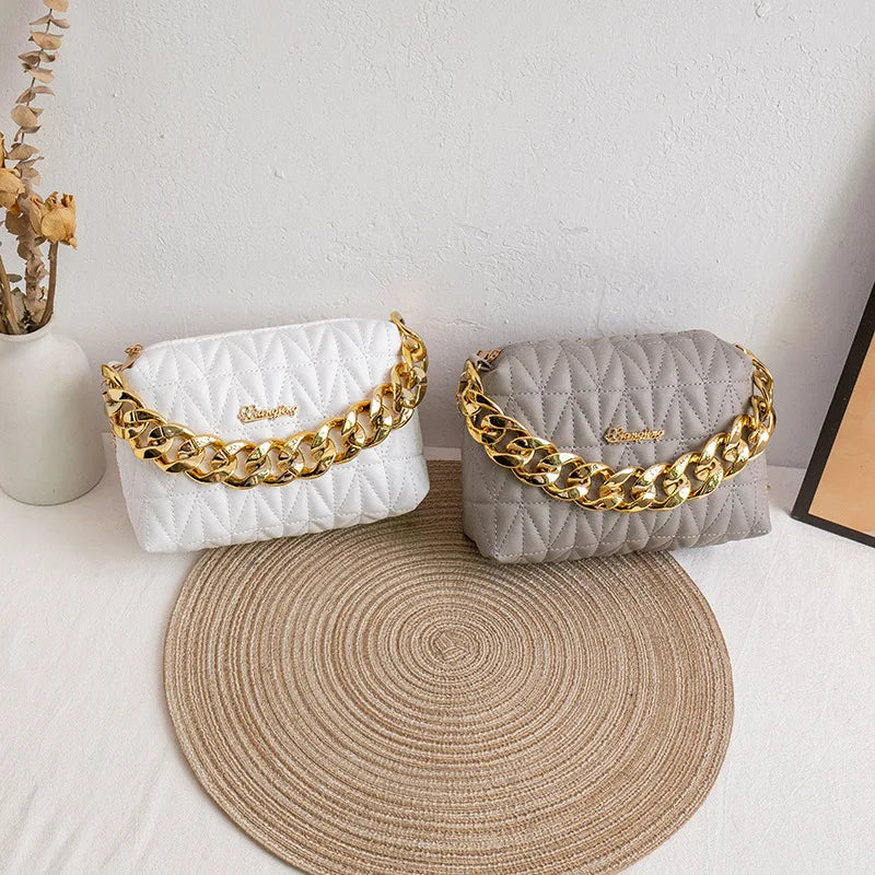 Ladies' One-Shoulder Messenger Bag | Rhombus Bag & Small Square Handbag Luxegan