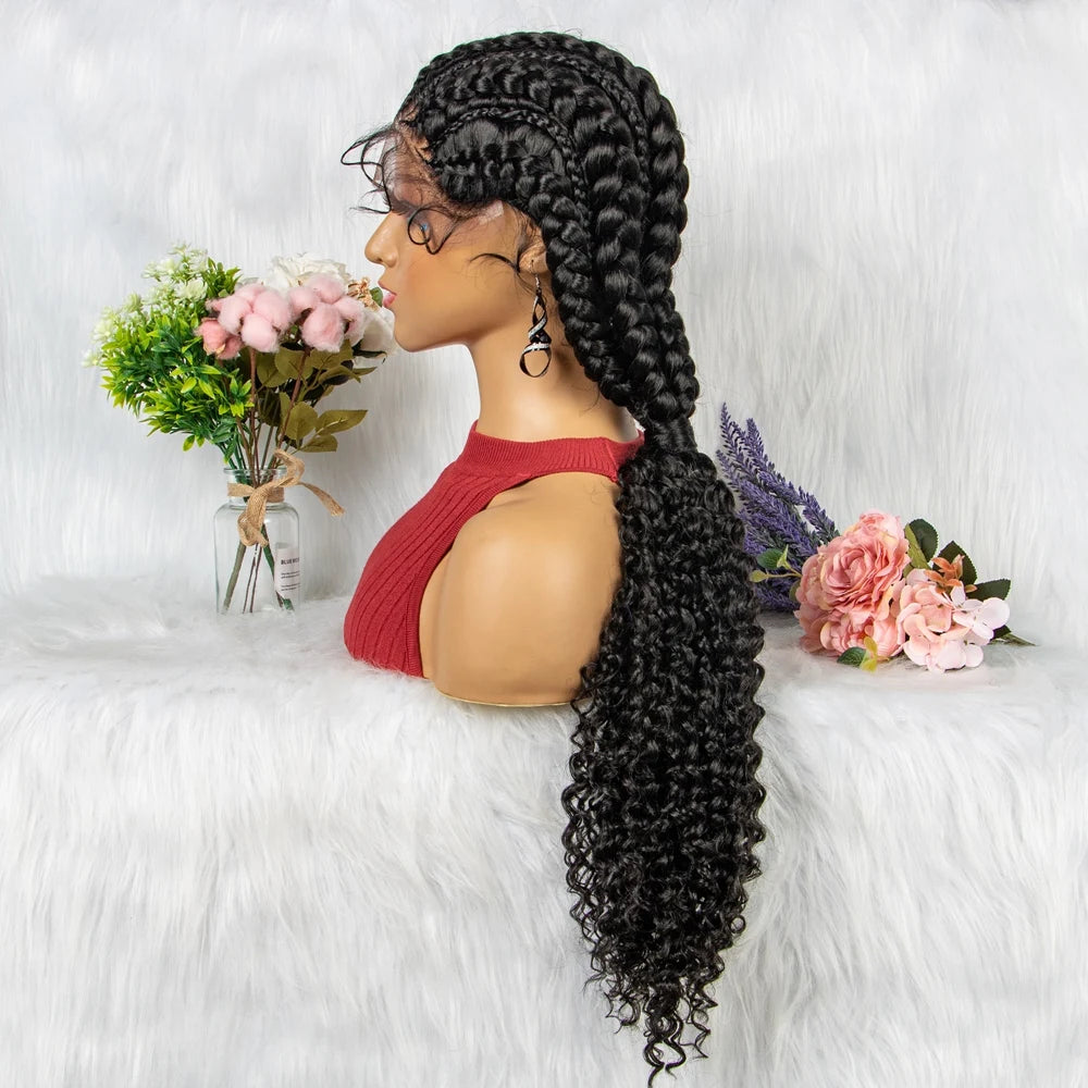 28" Blonde Crochet Braids Wig | Lace Front | Pre-Plucked Baby Hair Luxegan