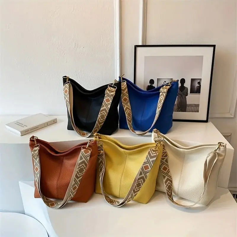 Simple Large-capacity PU Leather Crossbody Bag | Fashion Soft Texture Shoulder Handbag Luxegan