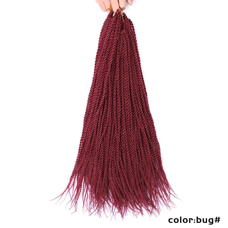 Full Star Senegalese Twist Crochet Braids | 30 Strands/Pack | Ombre Colors Luxegan