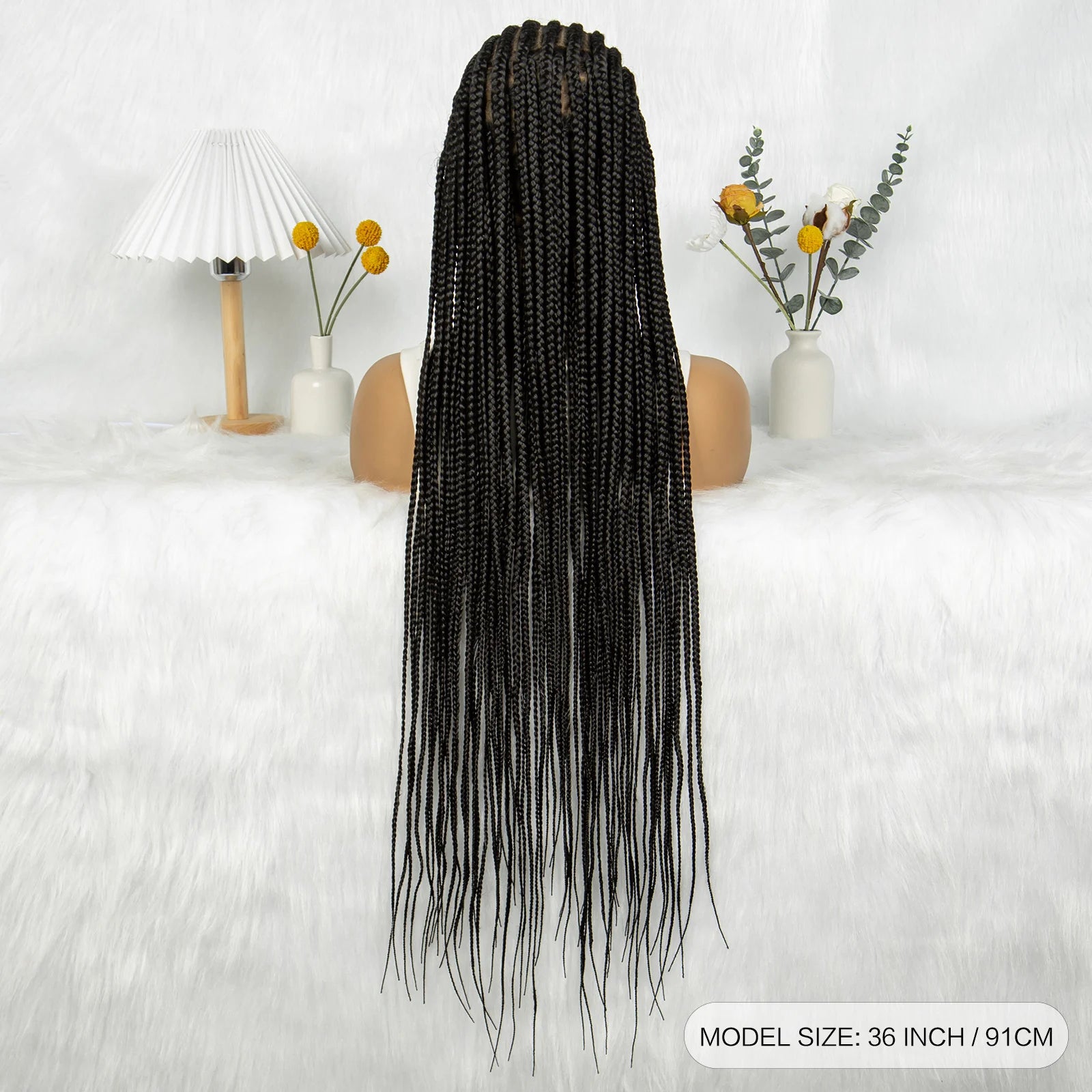 Cornrow Braids Wig | Transparent Full Lace Front | Bohemian Goddess Twists Luxegan