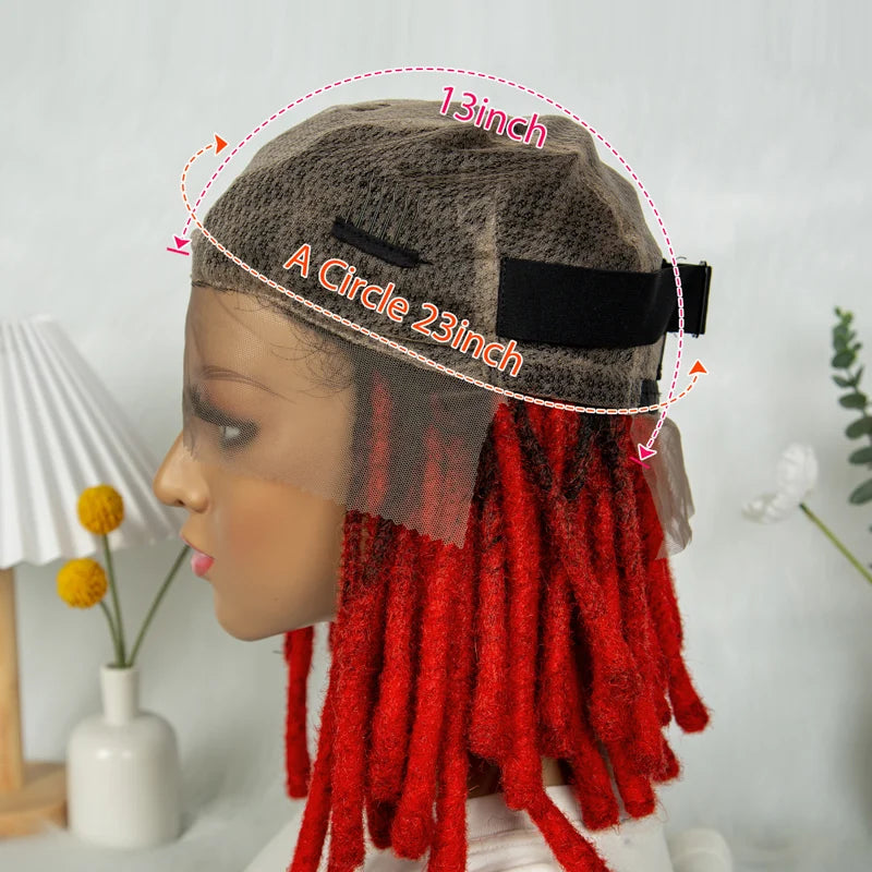 Short Locs Cornrow Braids Wig | Full Lace | Baby Hair | African Inspired Luxegan