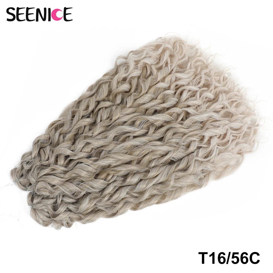 22 Inch Synthetic Water Wave Crochet Hair | Loose Deep Wave Braiding Extensions