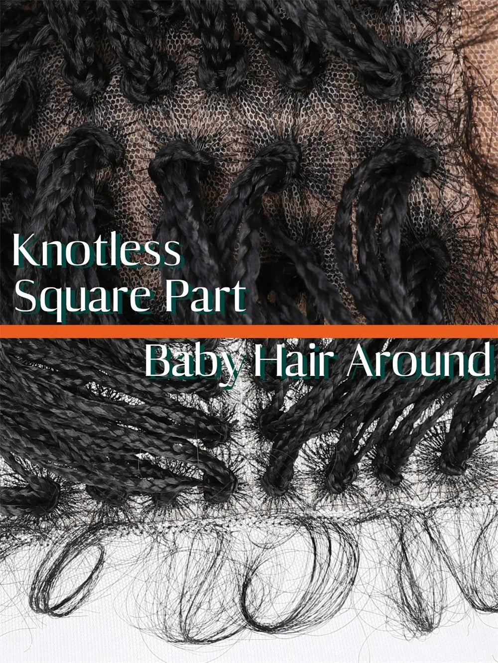 Short Braided Wig | Full Lace 3x Twist Braids | Transparent Lace | Baby Hair | Synthetic Hair