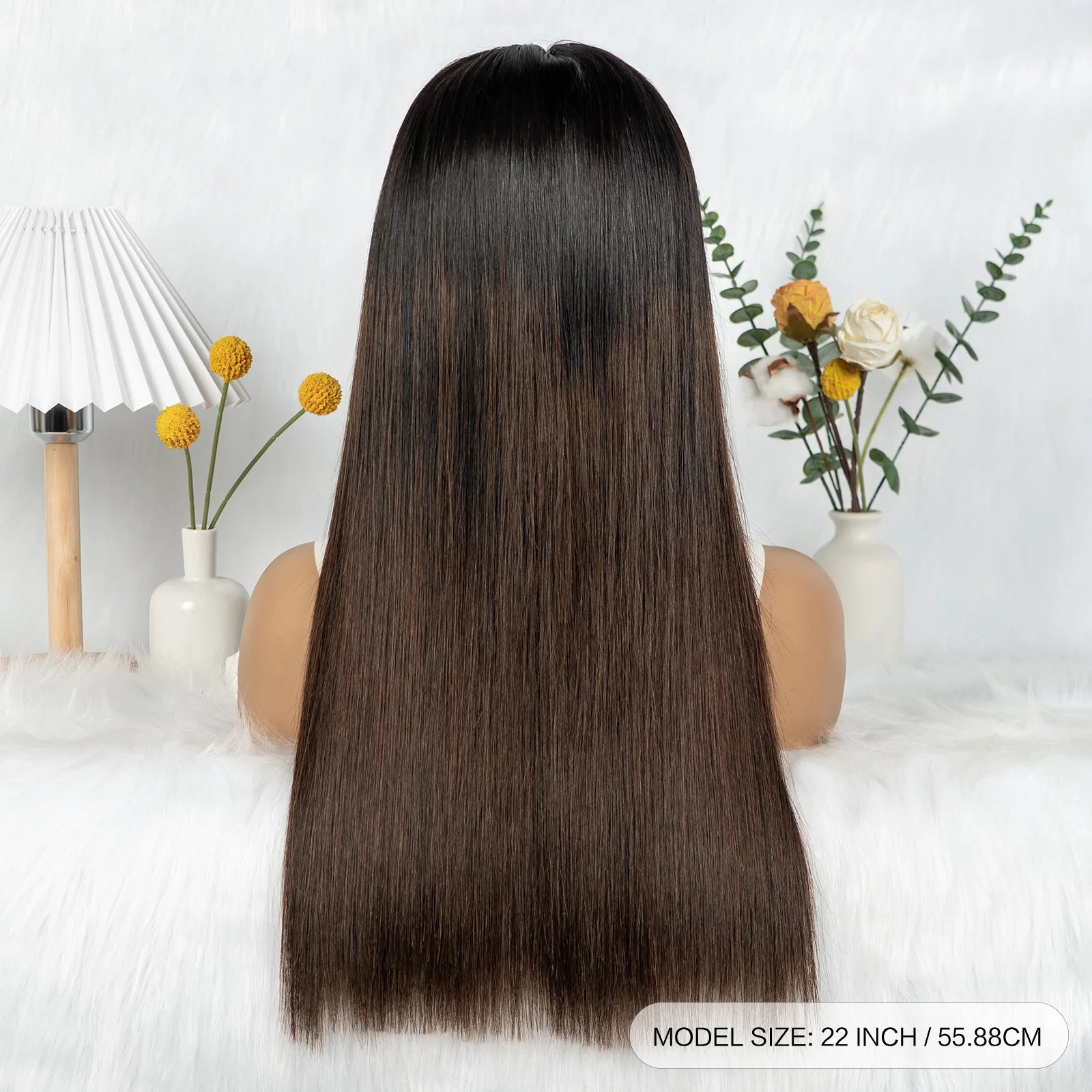 16A Double Drawn 1BT4 Chocolate Brown Bone Straight Wig | 2x6 Real HD Lace Raw Vietnamese Virgin Human Hair Luxegan
