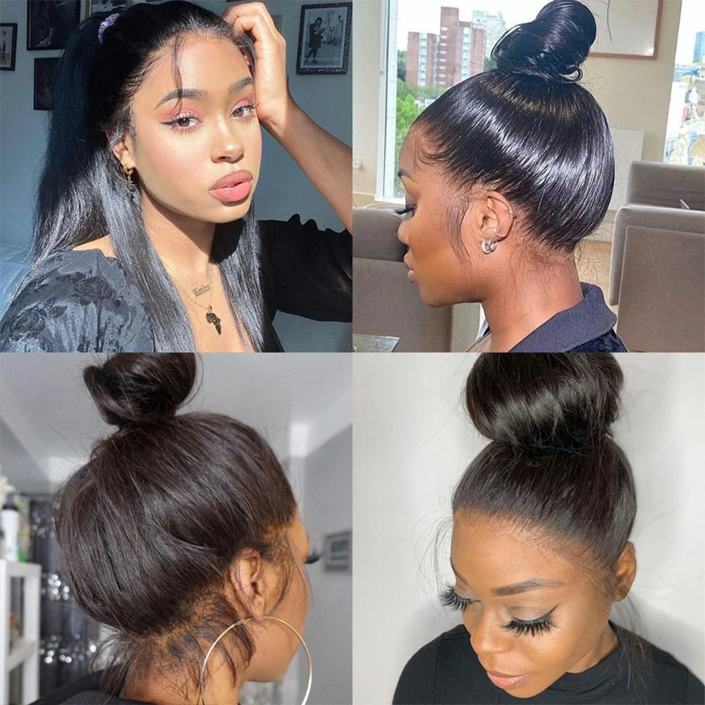 360 Lace Wig | Brazilian Bone Straight Hair | 13x6 & 13x4 Lace Frontal Wigs | 30-36 Inches