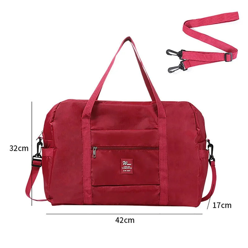 Large Capacity Foldable Travel Bags | Waterproof Handbags & Luggage Organizer Luxegan