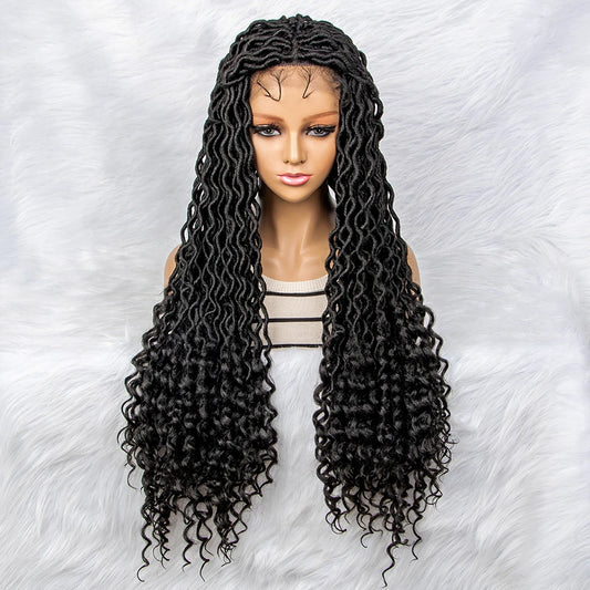 34" Dreadlocks Braided Wig | Full Lace Front with Baby Hair Luxegan